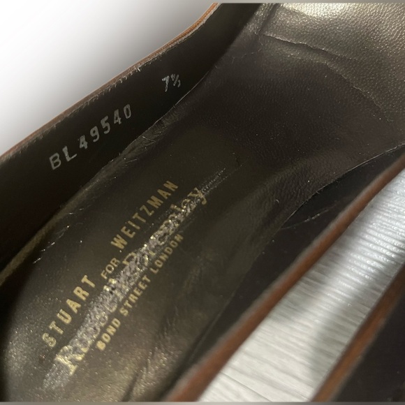 Stuart Weitzman for Russell Bremley Bond Street London, Size 7.5, Brown Heel - Picture 12 of 16